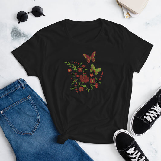 Women's Flower screen print t-shirt